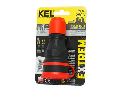 Obrázok produktu pre Zásuvka gn-54 s jedným uzemnením čierna/červená