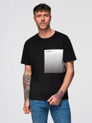 Produktbild von Ombre Clothing Herren-T-Shirt mit Aufdruck Tranmorn schwarz M