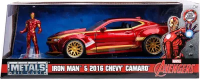 Produktbild von Jada Toys Chevy Camaro (Iron Man), Gold, Rot, Auto, Metall, Kunststoff, 3 Jahr(e), Junge, Iron Man