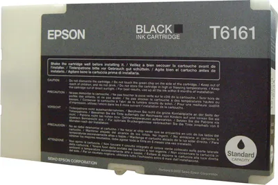 Image de Epson C13T616100 Epson Tintpatrone schwarz T 616 Stand. Cap. 76 ml T 6161