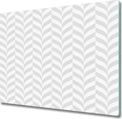 Produktbild von Glas Herdabdeckplatte 60x52 cm Spritzschutz Glasabdeckplatte Schneidebrett Geometrische Figuren