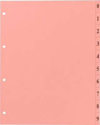 Obrázok produktu pre neutral 9511208100BP Trennblätter 0-9 rosa, 100 St.