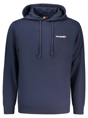 Produktbild von Herren Hooded Sweatshirt Blau - Langer Ärmel, Kängurutasche, Logo Print