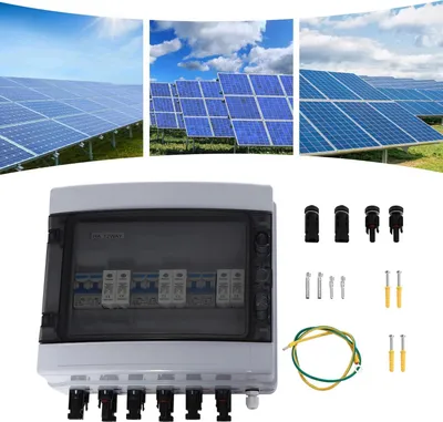 Immagine prodotto di Scatola combinatrice di stringhe fotovoltaiche - Interruttore di protezione bipolare in corrente continua - Fino a 1000 V - Tre ingressi/tre uscite - 25 A - Impermeabile IP65 - IK10