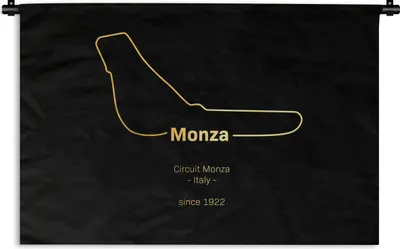 Produktbild von MuchoWow® Wandteppich Wandbehang Monza - Formel 1 - Rennstrecke 60x40 cm Tapisserie Dekoration Wandtuch - Wanddekorationen