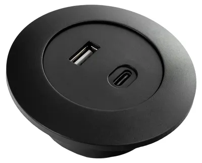Produktbild von Runde Tischsteckdose Spacetronik SPS-R0D2B