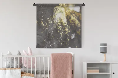 Produktbild von MuchoWow® Wandteppich Wandbehang Marmor - Luxus - Grau - Glitzer 90x90 cm Tapisserie Dekoration Wandtuch - Wandaufhänger