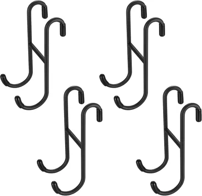Image de Crochets de douche sans perçage - Lot de 4 - Acier inoxydable - Pour porte en verre