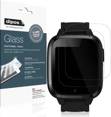 Produktbild von 2x Schutzfolie für XPLORA Kidzi Smartwatch - Anti-Shock 9H Folie dipos Glass Kunststoffglas