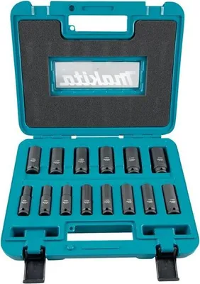 Produktbild von Makita Steckschlüssel-Set 14tlg. 3/8"" B-55550