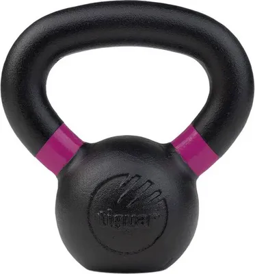 Immagine prodotto di tiguar Kettlebell RAW 4 kg in ghisa, maniglia ergonomica, verniciata a polvere, resistente, antiscivolo, per allenamento funzionale, CrossFit, allenamento della forza nero