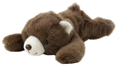 Image de Peluche Peluche Ours Brun Couché 30cm
