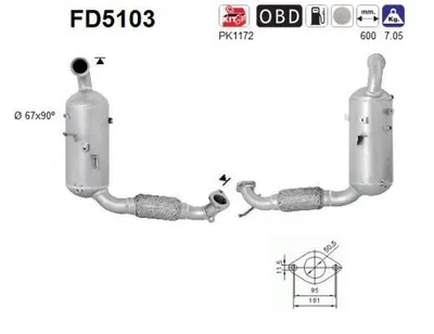Obrázek produktu pro Dpf Ford 1,5Tdci 12- Euro 5 Filtr Pevných Částic