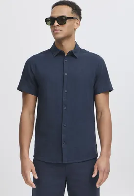 Produktbild von INDICODE IDMonk Herren Leinenhemd Hemd Kurzarmhemd Leinenmix regular fit