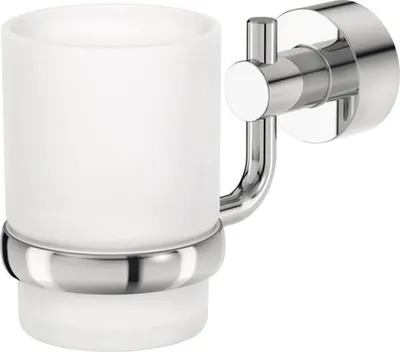 Produktbild von Becherhalter Pisa rund Chrom für Zahnputzbecher 6,9 cm Breite 9,5 cm Höhe