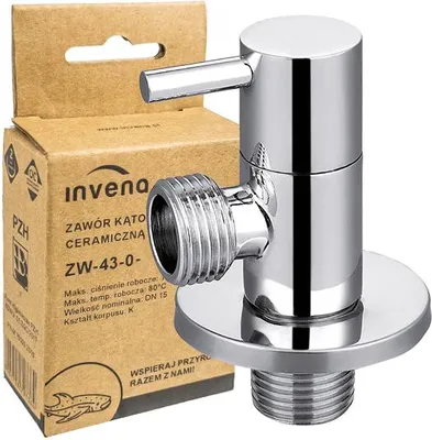 Produktbild von Invena Eckventil für Waschmaschine Spülmaschine Keramikkopf Chrom