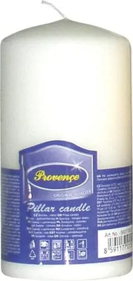 Obrázok produktu pre Sviečka parafín valec biela, 6, 3 x 12, 5 cm