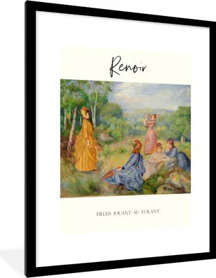 Produktbild von MuchoWow® Gerahmtes Poster Kunst - Renoir - Alte Meister 60x80 cm - Poster mit Schwarzem Bilderrahmen Wandposter Rahmen Foto Bilder - Wohnzimmer - Dekorationen - Prämie