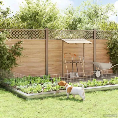 Immagine prodotto di Maison Exclusive - Recinzione per giardino con pali, 48 pezzi, 95 x 50 cm, acciaio zincato
