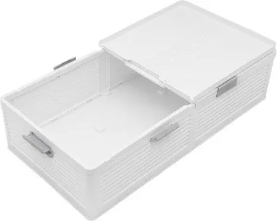 Produktbild von Famanu Aufbewahrungsbox mit Rollen 101x51x24 cm - Weiß
