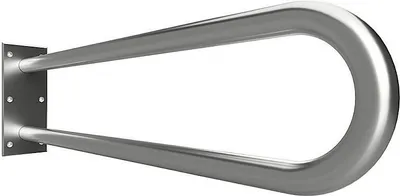 Zdjęcie produktu dla Uchwyt podtrzymujący BELP w kształcie litery U, ze szczotkowanej stali nierdzewnej, 100 x 250 x 766 mm, nośność 120 kg, do łazienki i toalety >> do montażu na wkręty