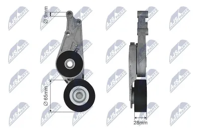 Produktbild von NTY RNK-AU-026 Spannrolle Keilrippenriemen 76mm für AUDI A6 Avant (4F5, C6) A4 Avant (8ED, B7) A4 Avant (8E5, B6) A6 Avant (4B5, C5) A6 Limousine