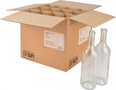 Produktbild von Weinflasche Bordeaux 75 cl, Karton 12 St., Color:weiss