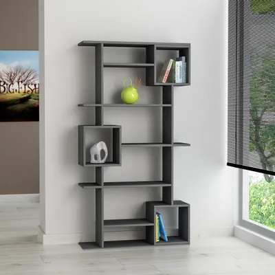 Produktbild von DECORTIE - SOTO BÜCHERREGAL - Anthrazit - 25 x 173 92 cm
