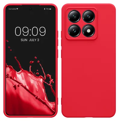 Produktbild von kwmobile Handyhülle für Xiaomi 14T Hülle - weiches Handy Silikon Case - Schutzhülle Cover - Neon Pink