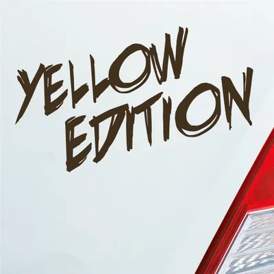 Produktbild von Auto Aufkleber Yellow Edition Auto Car Tuning 15x7 cm Braun Sticker Heckscheibenaufkleber