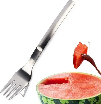 Produktbild von Famanu Obstgabel aus Edelstahl - Multifunktionales Dessertwerkzeug