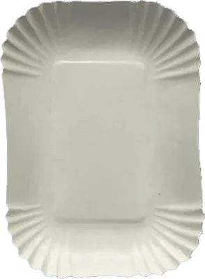 Produktbild von 250 Pappschalen Pommesschalen eckig FF 18 x 13 x 3 cm weiß mit Fettbarriere
