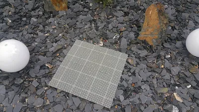 Produktbild von 11x Terrassenfliesen Bodenfliesen Balkonfliesen Kunststofffliesen, 30 x 30 cm, 1m², hellgrau, leicht verlegbar, wetterfest