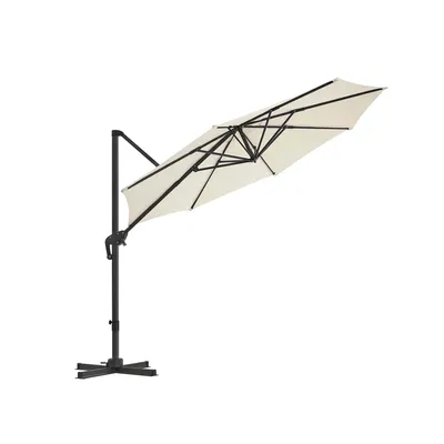 Produktbild von Sonnenschirm Beige - 240 g/m² Polyester, Ø 3m x 2,5m