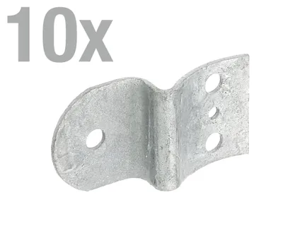 Produktbild von Alberts 10 x Zaun-Riegelbeschlag, Ø 80 mm, für Zaunriegel und Zaunbeschläge