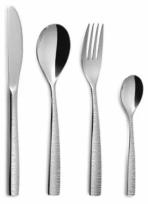 Produktbild von Comas Besteckset Barcelona Martelé 24-tlg., Tafelbesteck, Edelstahl, 7967