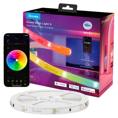 Obrázok produktu pre Govee Strip Light S Segmented, Inteligentný svetelný pásik, Wi-Fi/Bluetooth, Biela, 36 W, Android, iOS, G
