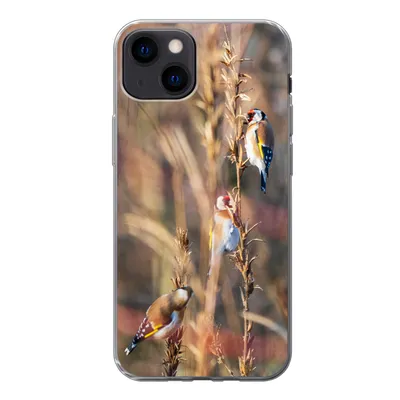 Produktbild von MuchoWow® Handyhülle Schutzhülle Hülle für iPhone 13 Vögel - Äste - Wald Silikon Softcase Handy Hülle - Karteninhaber