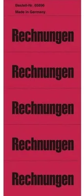 Image de 5896 Étiquettes de contenu Factures - sachet de 100 pièces, rouge