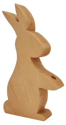 Produktbild von Massivholzhase Blumenhalter Buche massiv geölt Osterdeko Tischdeko 40.11-013