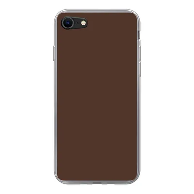 Produktbild von MuchoWow® Handyhülle Schutzhülle Hülle für iPhone 8 Braun - Dunkel - Farben Silikon Softcase Handy Hülle - Schutzhaube