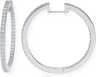 Produktbild von JuwelmaLux Creolen in 925er Sterling Silber rhodiniert mit Zirkonia JL10-06-0633