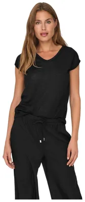 Image de ONLY 15136069, Vêtements pour le haut du corps, Adulte, Femme, Noir, XS, Col en V