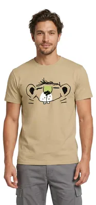 Produktbild von Spreadshirt Janosch Kleiner Tiger Gesicht Kostüm Männer T-Shirt, XXL, Sandbeige
