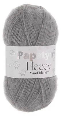 100g Papatya Fleecy Kuschelgarn 20% Wolle veredelt Oeko-Tex Häkelgarn Strickgarn grau