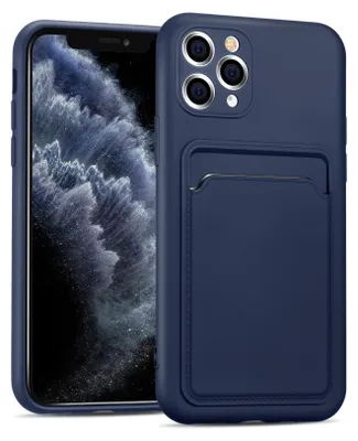 Immagine prodotto di Custodia per cellulare per Apple iPhone 11 Pro cover cover protettiva in silicone con slot per schede Slim Wallet Case, blu