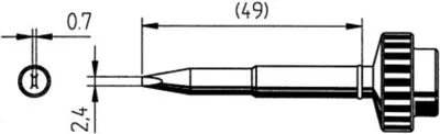 Produktbild von Ersa Lötspitze, Serie 0612, KDLF/meißelförmig, 1.4 mm 0612KDLF