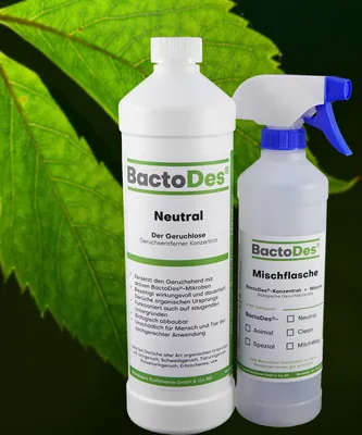 Produktbild von BactoDes-Neutral Geruchskiller und Geruchsneutralisierer 1Liter Flasche incl. 1 Misch- und Sprühflasche