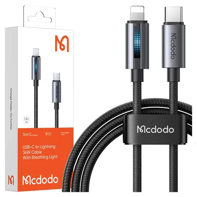 Produktbild von Mcdodo Ladegerät Usb-C Blitz Schnelles Ladekabel Für Iphone 1M Geführt