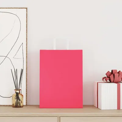 Immagine prodotto di vidaXL Sacchetti di carta 250 pezzi con manici Rosa 26x12x35 cm